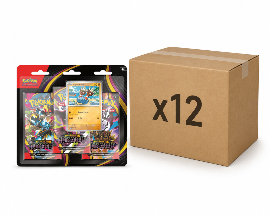 POKEMON CASE DE 12 TRIPACK ME05 NUIT NOIR